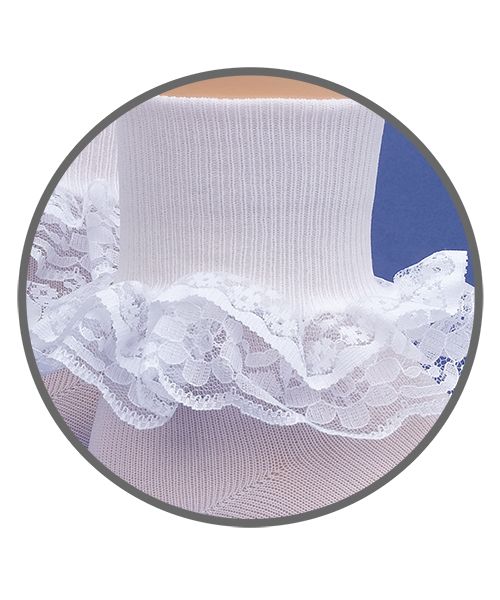 Dressy Lace Turn Cuff Socks Toddler