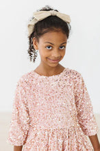 Load image into Gallery viewer, Velvet Sequin Dress - Rose Gold