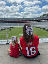 Load image into Gallery viewer, UGA Fabric Bowtie With Knot and Tails