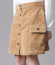 Load image into Gallery viewer, Organic Corduroy Button Front Skirt