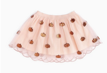 Load image into Gallery viewer, Pumpkin Sequin Scallop Tutu Skirt