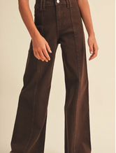 Load image into Gallery viewer, Wide leg Denim Jean in Brown