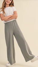 Load image into Gallery viewer, Wide Leg Pull-on Gray Knit pants