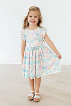 Load image into Gallery viewer, Flutter Sleeve Twirl Dress - Fluttering Butterflies