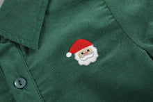 Load image into Gallery viewer, Green Corduroy Santa Dress Shirt

