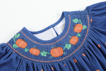 Load image into Gallery viewer, Blue Pumpkin Smocked print dress
