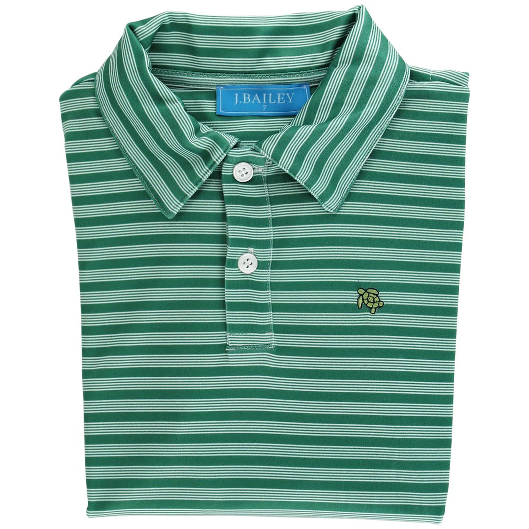 Performance Long Sleeve Polo - Evergreen