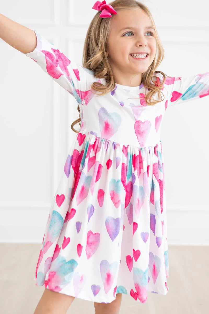 3/4 Sleeve Pocket Twirl Dress - Light Hearted