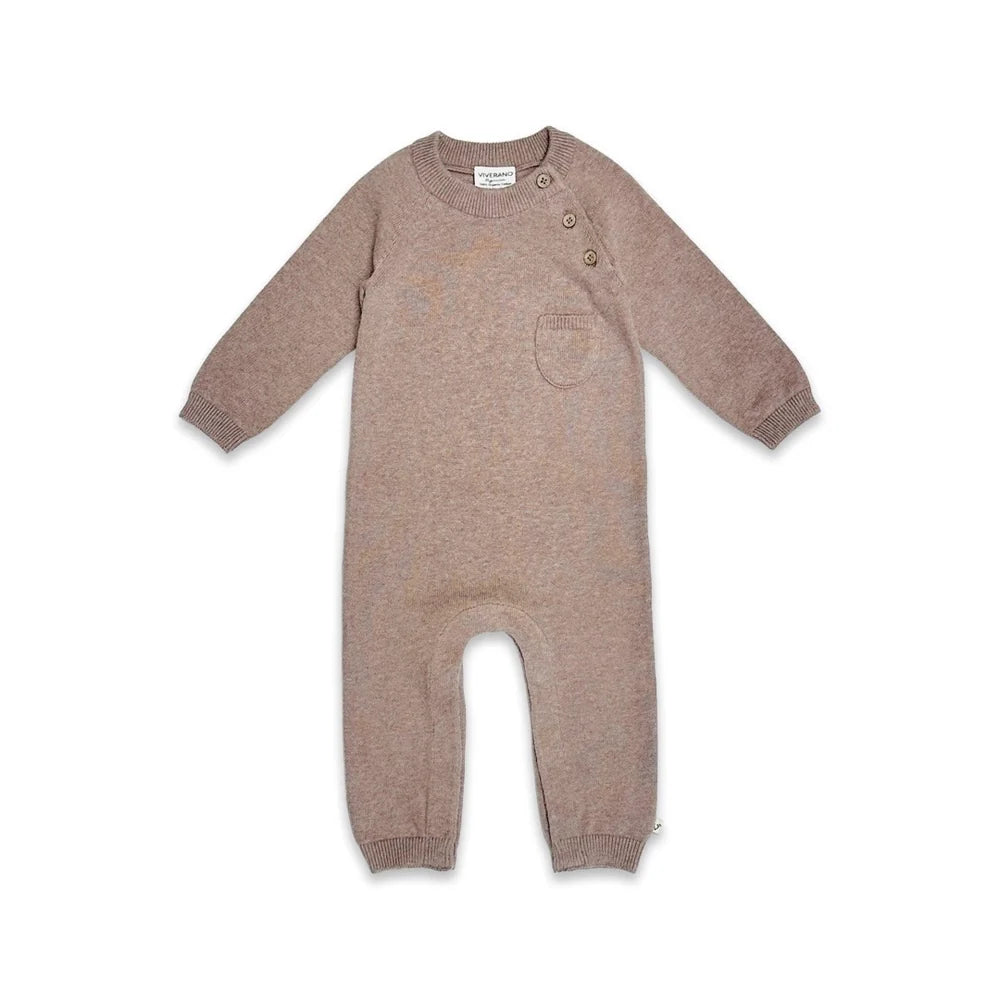 Side Button & Pocket Sweater - Cafe Latte