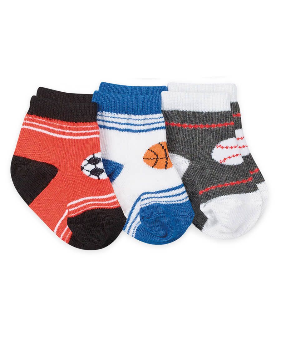 Sports Crew Ankle Socks - 3 Pair Pack
