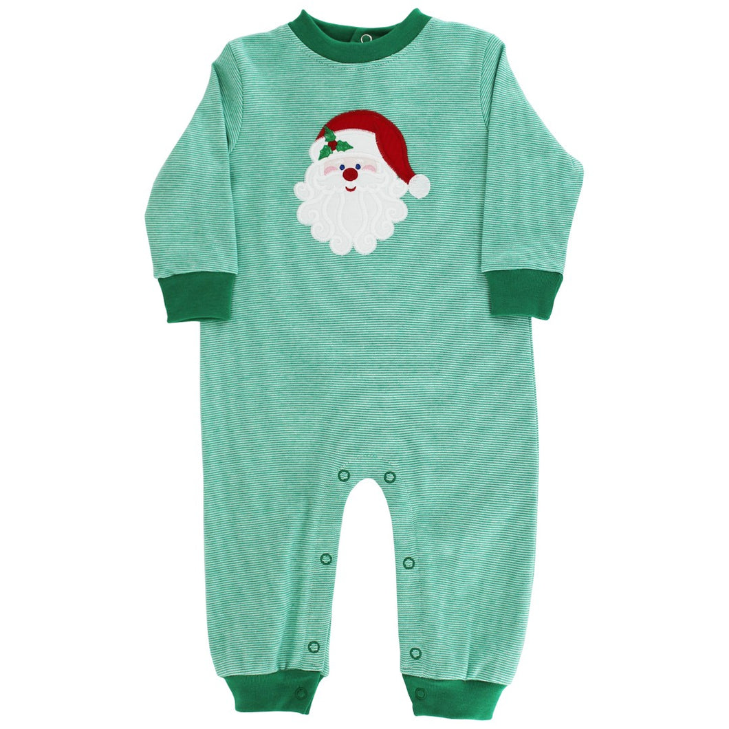 Santa Boy's Knit Romper - Green
