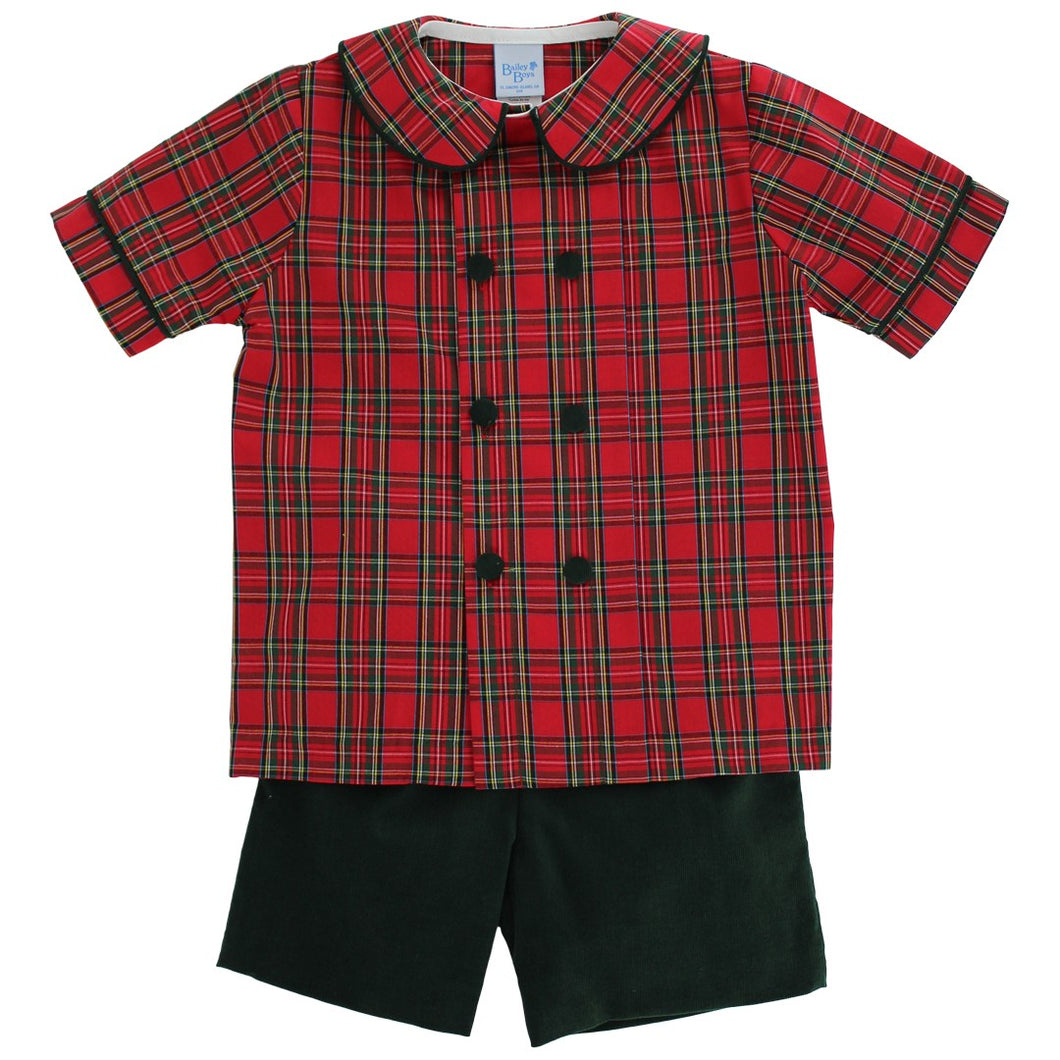 Tartan Plaid Dressy Short Set