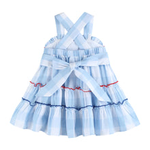 Load image into Gallery viewer, Blue Gingham Layered Sundress
