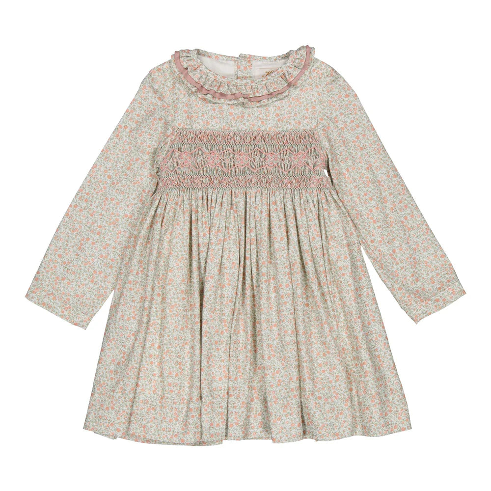 Hars Smocked Dress - Tea Print