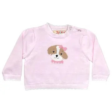 Dog Knit Sweater - Pink