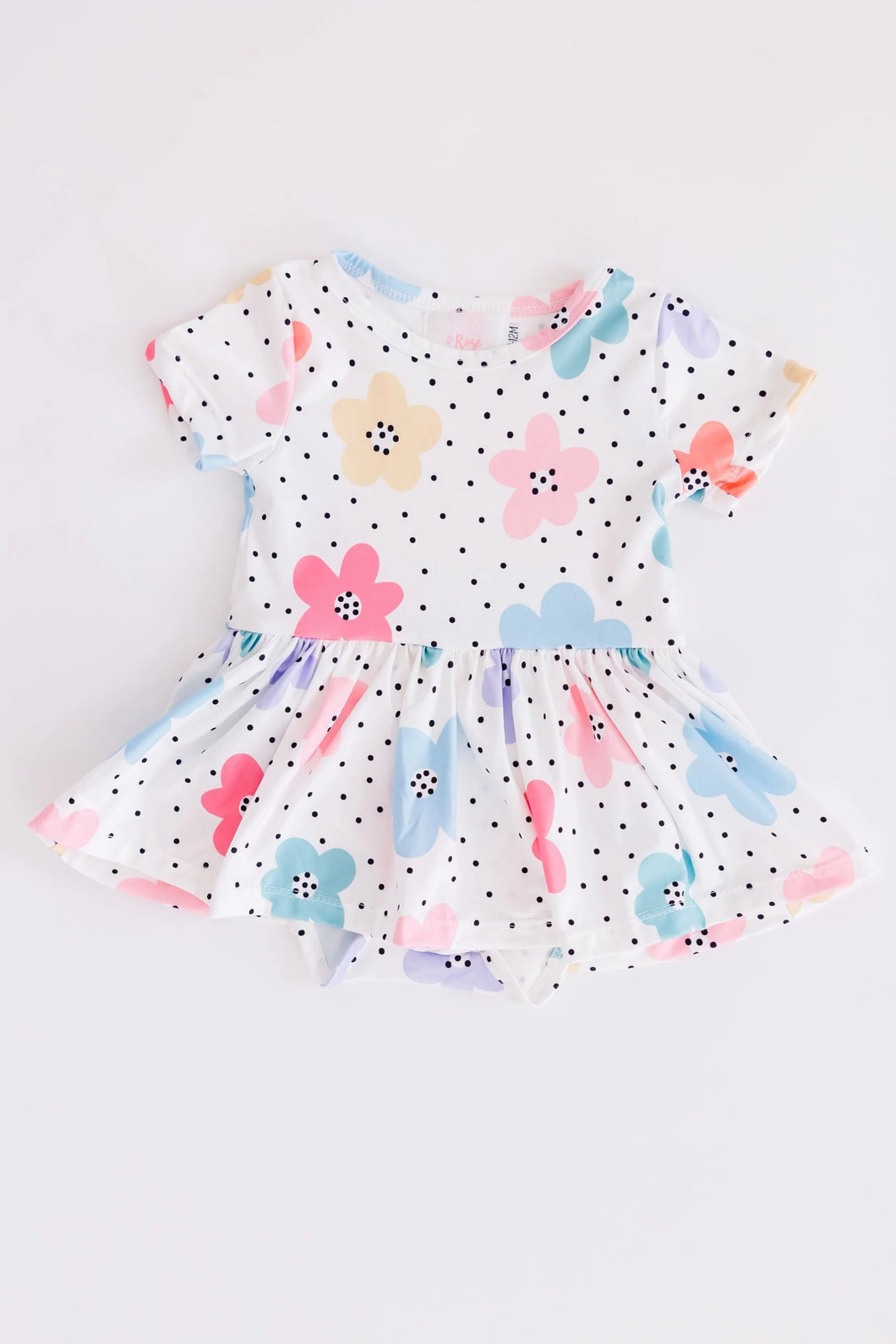 S/S Twirl Bodysuit - Dots & Daisies