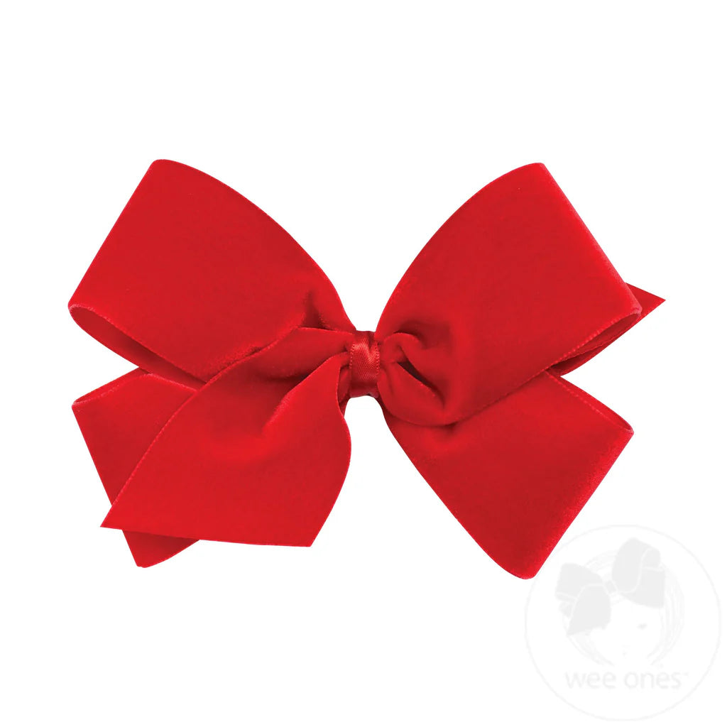 Classic Velvet Bow - Red