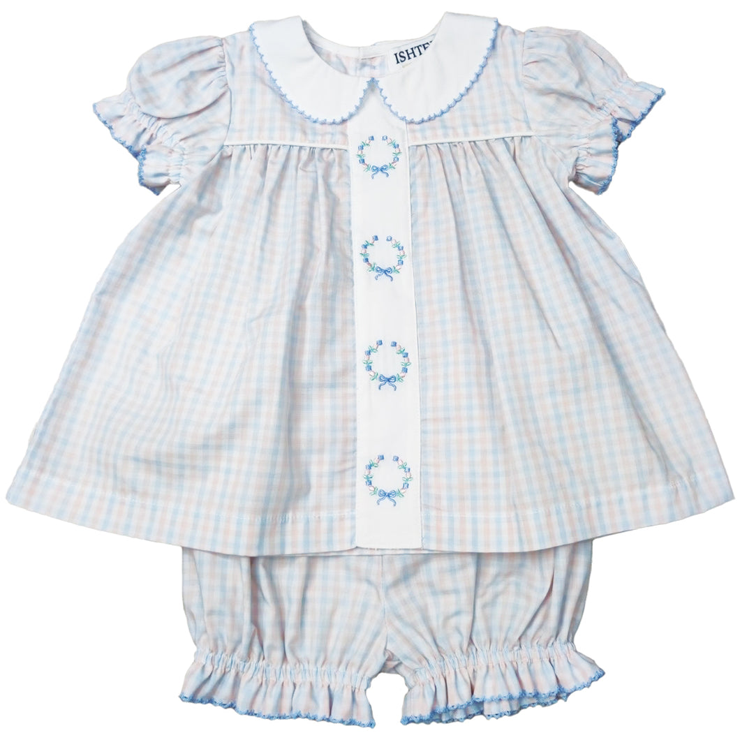 Plaid Girl's Bloomer Set