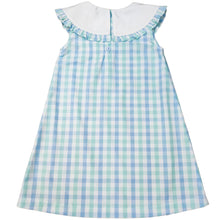 Load image into Gallery viewer, Plaid Girl&#39;s Dress - Aqua
