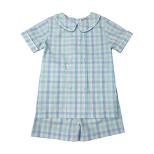 Load image into Gallery viewer, Plaid Boy&#39;s Short Set - Blue
