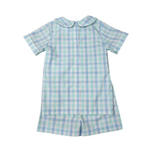 Load image into Gallery viewer, Plaid Boy&#39;s Short Set - Blue
