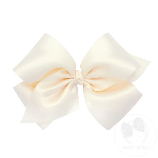 French Satin Knot Wrap Bow - Ecru