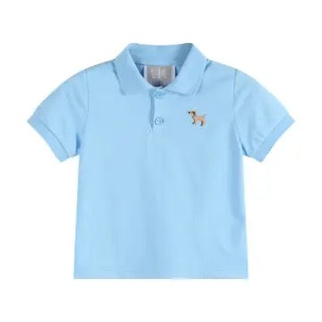 Puppy Polo Shirt - Blue