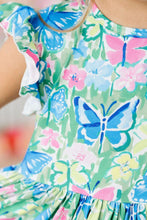 Load image into Gallery viewer, S/S Pocket Twirl Dress - Watercolor Butterflies
