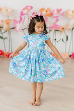 Load image into Gallery viewer, Flutter Sleeve Twirl Dress - Springtime Splendor
