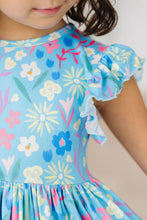 Load image into Gallery viewer, Flutter Sleeve Twirl Dress - Springtime Splendor
