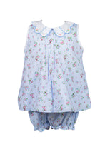 Load image into Gallery viewer, PRE-ORDER Bea Blue Floral Dotted-Swiss Bloomer Set
