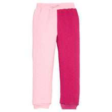 Load image into Gallery viewer, Color Block Quilted Jogger - Pink &amp; Cranberry
