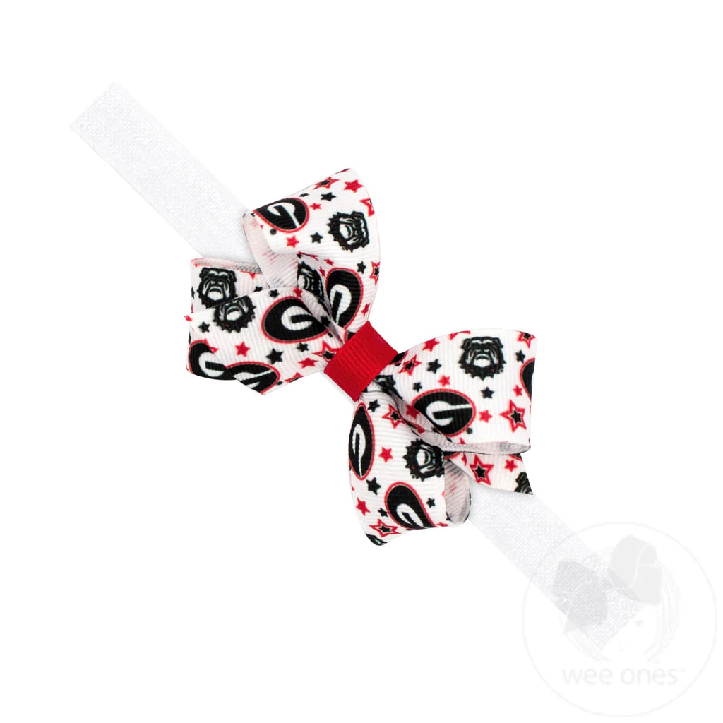 UGA Mini Grosgrain Bow on Baby Band
