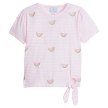 Load image into Gallery viewer, Embroidered Tie Tee - Watermelons
