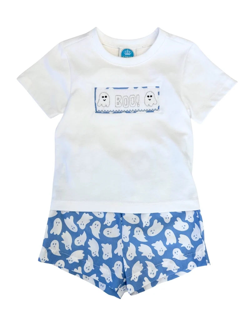 Boo Smocked Short Set