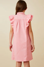 Load image into Gallery viewer, Layered Ruffle Button Up Collared Dress
