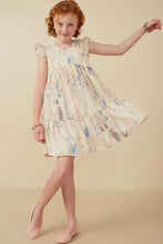 Load image into Gallery viewer, Watercolor Tiered Ruffled Dress
