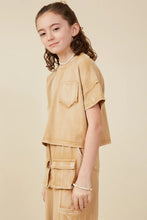 Load image into Gallery viewer, Washed Raw Edge Detail Pocket T Shirt
