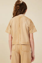 Load image into Gallery viewer, Washed Raw Edge Detail Pocket T Shirt
