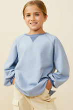 Load image into Gallery viewer, Puff Sleeve Contrast Banded Knit Top
