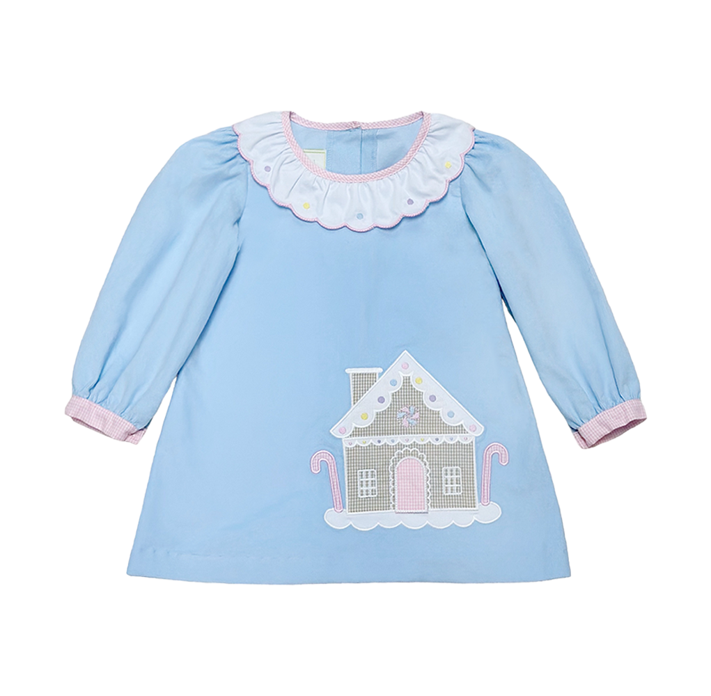 Gingerbread Amelie Dress - Light Blue Corduroy