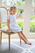 Load image into Gallery viewer, Knit Play Dress - Floral Pastel Stripe
