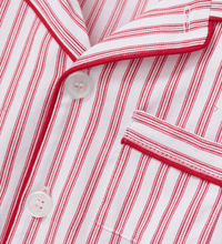 Load image into Gallery viewer, Red Ticking Pajama Set

