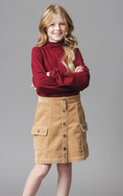 Load image into Gallery viewer, Organic Corduroy Button Front Skirt
