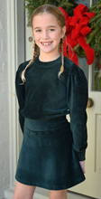Load image into Gallery viewer, Libba Skirt - Hunter Green Velour
