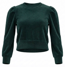 Load image into Gallery viewer, Peyton Top - Hunter Green Velour
