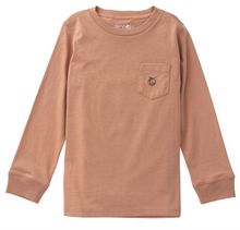 Load image into Gallery viewer, Boys Longsleeve Cotton Pocket T-Shirt - Mocha
