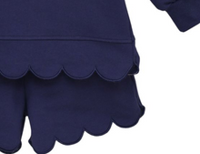 Load image into Gallery viewer, Sophia Scalloped Set- Navy
