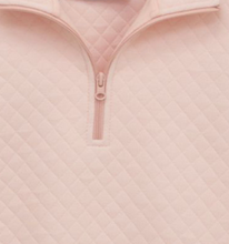 Load image into Gallery viewer, 1/4 Zip Quilted Pullover- Light Pink
