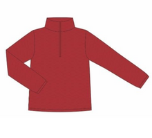 Load image into Gallery viewer, 1/4 Zip Quilted Pullover- Red
